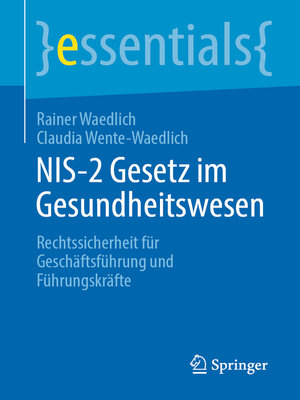 cover image of NIS-2 Gesetz im Gesundheitswesen